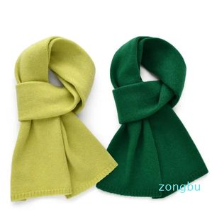 Écharpes en laine verte, petite écharpe pour femmes, écharpe chaude d'hiver, couleur unie, cadeau de noël pour adultes et enfants