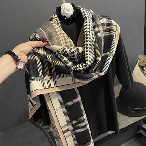 Écharpes chapeau gant ensemble écharpe en gros 2022 mode Ladi luxe hiver Pashmina châles femmes épaissi chaud coupe profonde laine