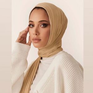 Foulards Luxe Modal Coton Jersey Hijab Écharpe 30Colors Long Ramadan Musulman Châle Plaine Doux Turban Cravate Head Wraps 170 * 60 Pour Femmes Afrique Femme