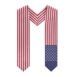 Bufandas más diseño de graduación de graduación de los Estados Unidos con la bandera de los Estados Unidos robó el estudio de honor de la sash a bordo de los estudiantes internacionales