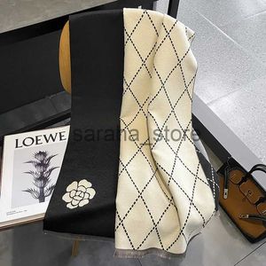 Foulards Nouveau haute qualité dames élégant camélia cachemire écharpe femmes luxe hiver épais chaud châle grand pashmina livraison gratuite J231204