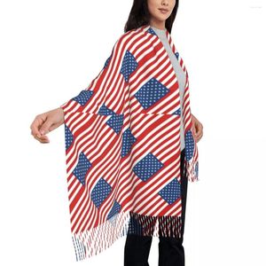 Bufandas Bufanda al aire libre Otoño EE. UU. Bandera Chales y envolturas Rayas Impresión personalizada DIY Bandana Mujeres Lujo 2024