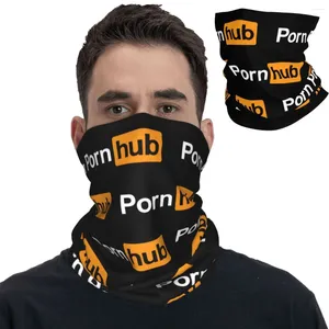 Écharpes Pornhubs Logo Bandana Neck Gaiter Imprimé Wrap Écharpe Multifonctionnelle Balaclava Running Unisexe Adulte Respirant