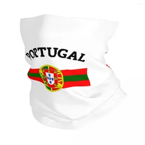 Foulards Portugal Drapeau national de football Bouclier portugais Crest Bandana Couverture de cou Imprimé Foulard multi-usage Balaclava Équitation Unisexe