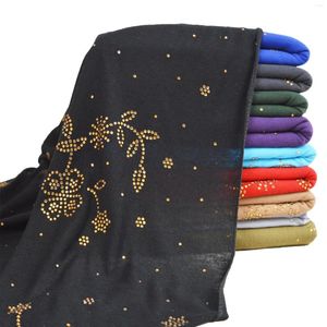 Bufandas S3 10 unids Moda Modal Algodón Jersey Hijab Bufanda Larga Musulmana Mantón Llano Suave Turbante Tie Head Wraps para mujeres África Diadema