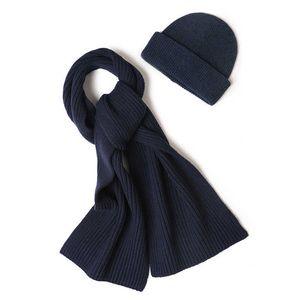 Bufandas Conjunto de guantes de bufanda al por mayor unisex personalizado invierno cálido gorro de punto liso grueso y bufanda