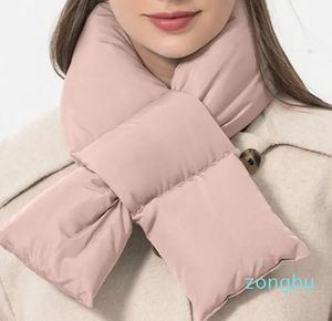Écharpes d'hiver à col solide pour femmes, coton chaud rembourré, châle thermique, protection de bavoir, enveloppes de protection
