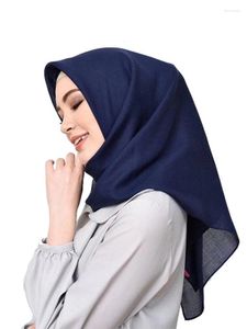 Bufandas bufandas bufandas hujab algodón 115 115cm moda musulmana chales malasias para la cabeza de la cabeza islámica diadema de la diadema Ramadán