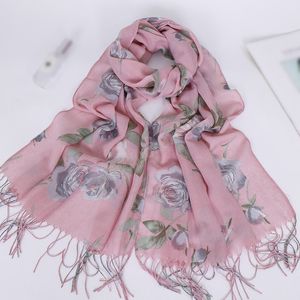 Foulards Glands hijab écharpe imprimé fleur châles musulman hijab foulards légers enveloppes mode islamique bandeau foulards pashmina inévitable