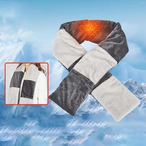 Foulards USB Charge longue écharpe chauffante peut chauffe-cou pour ski femmes soie satin tête dormir cheveux bouclés