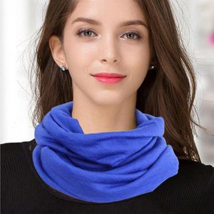 Bufandas de mujer de Color sólido de doble capa de punto con cremallera bolsillo de almacenamiento bufanda cálida protección de cuello de invierno cuello falso pulóver chal B10