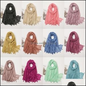 Foulards Wraps Chapeaux Gants Accessoires de mode Style fin Musulman Islamique Femme Turban Hijab Doux Long Arabe Dame Keffieh Chapeaux Bandeau