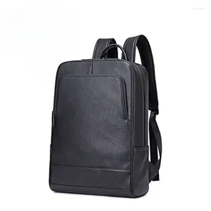 Sacs d'école 2023 Hommes Sac à dos en gros de grande capacité en cuir de vachette véritable sac à main pour ordinateur portable mâle loisirs de plein air sac de voyage d'affaires