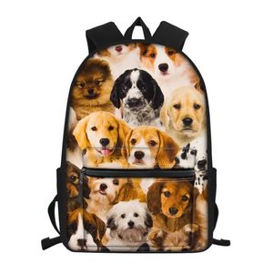 Sacs d'école Mignon chiot chien impression 3D enfants sac à dos pour filles garçons étudiant cartable sac à dos orthopédique pour enfants Mochila 289Y