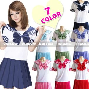 Uniforme escolar para niñas Estudiante de estilo japonés Jk Camisa de marinero Conjunto de falda plisada Mujer Disfraces de cosplay Traje azul marino sexy 240315