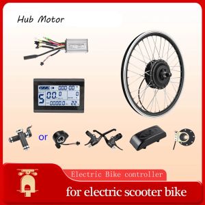 Schroevendraaiers 36v/48v 500w 1000w 1500w Motor de bicicleta eléctrica Rueda delantera trasera 20 pulgadas 26 pulgadas Potente potencia Bldc Hub Motor Ebike Kit de conversión