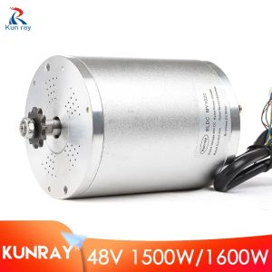 Schroevendraaiers Kunray Moteur électrique sans balais Bldc 48 V 1500 W 1600 W Moteur à entraînement central pour scooter électrique Ebike Go Kart Kit de conversion Pièces