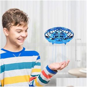 Science Discovery Best UFO Drone Kids Toys Fly Helicopter Infraed Hand Sensing Induction Rc Aircraft Upgrade Quadcopter para niños DH2JF