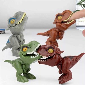 Science Discovery Finger Dinosaur Anime Action Figures Toys Funny Dino Biting Hand Eggs Toy Model Tyrannosaurus Interactive Tricky F S0p7 Y2303