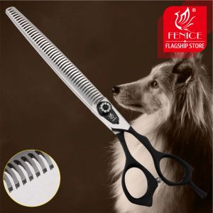 Ciseaux Fenice Fencice de haute qualité Professionnel 8,0 pouces de toilettage pour animaux de compagnie pour chiens coupant les ciseaux de cisaillement plus fins avec une dent fine