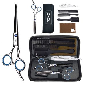 Scissors Shears Professional Hairdressing Haircut 6 Inch 440C Barber Shop Hairdresser's Cutting Thinning Tools High Quality Salon Set 230906