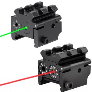 Scopes 650 nm Tactical Green / Red Dot Laser Sight Pistol Gun Laser Sight With Double 20 mm Picatinny Rail Mount pour la chasse à l'arme de poing