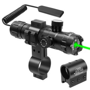 Scopes Visuant laser Tactical Green / Rouge Tactical pour un support de rail de 20 mm / Barrel avec des accessoires de canet à interrupteur à distance