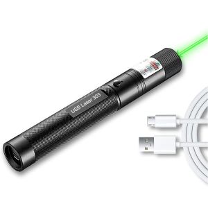 Scopes Tactical High puissant USB Lasers verts pointeurs militaires Burning Green Light Accessoires de chasse au chat Torche Torche Laser stylo