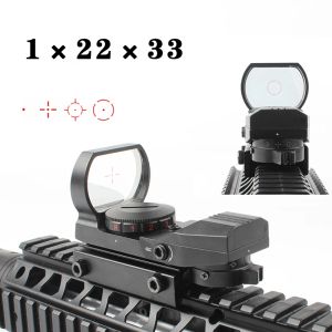 Scopes Tactical Holographic Red Dot Sight Reflexe illumine optique Hot Rail Riflescope Glock PCP Repétage pour la chasse à la fusil Airsoft