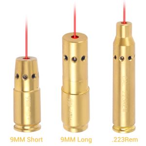 Scopes Tactical Red Dot Laser Bore Sight pour 9 mm 223rem Boresger Hunting Gun Rifle Cartouche en laiton Pointeur laser Airsoft Accessoires