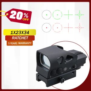 Scopes Vector Optics1x23x34 Red Dot Visul Reflexe Hunting Scope 4 Type Collimateur Collimateur Green Dot Viets Fix de choc Ajustement Airsoft