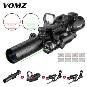 SCOPES VOMZ 39X32 EGC óptica óptica roja verde iluminado reflejo holográfico 4 reticle dot rojo combo de rifle de caza alcance