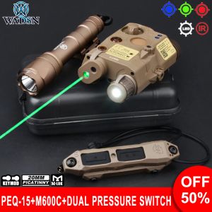 Scopes WADSN Tactical M600 Airsoft Pleashlight PEQ15 rouge vert bleu IR Laser Scout Light Remote Double Pression Augmented Pressure