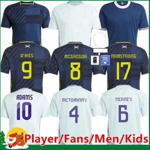 Camiseta de fútbol de Escocia 24/25 Jersey de fútbol 2024 25 Eurocopa Camiseta de fútbol del equipo nacional escocés Kit para niños Conjunto Hogar Azul marino Visitante Blanco Especial ROB