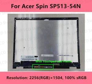 Écran 13,5 pouces pour Acer Spin5 SP513 SP51354N53K4 Écran tactile LCD EDP 40pins 2650x1504 Assemblage d'affichage de numériseur SRGB 100% SRGB