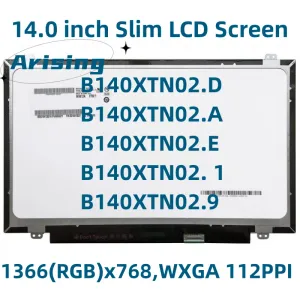 Panel LCD de 14 pulgadas B140XTN02.D ajuste B140xtn02.e B140xtn02.a B140xtn02.9 B140xtn02.1 EDP 30 Pins 1366x768 Pantalla de la matriz portátil