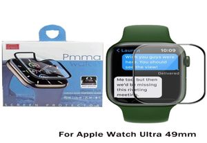 Films de protection d'écran pour Apple Watch iWatch S8 Ultra 49MM S7 S6 S5 S4 41 45 40 44 38 42, film d'écran en TPU souple à couverture complète en retai6679313