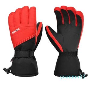 Guantes térmicos para nieve para motocicleta, impermeables, cálidos, para invierno, forro polar con pantalla