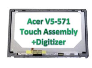 Écran pour Acer V5571 571p 571pg Écran tactile LCD avec cadre B156XTN03.1 EDP 15.6 '' Assemblage LED de la série Aspire V5 571