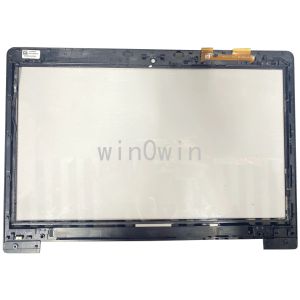 Pantalla para Asus Vivobook S400 S400C S400CA laptop TCP14F21 V1.1 Glass Digitizer de pantalla táctil con marco negro