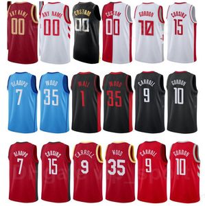 Sérigraphie Basketball Christian Wood Jersey 35 Eric Gordon 10 Danuel House 4 Demarre Carroll 9 Ben Mclemore 16 City gagné