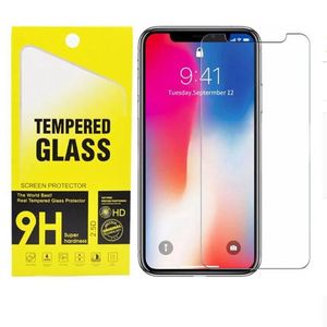 Protector de pantalla para iPhone 11 Pro Max XS Max XR Vidrio templado para iPhone 7 8 Plus Samsung A20 A10 Película protectora de 0,3 mm con paquete minorista