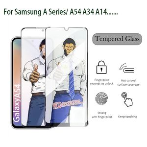 Protecteur d'écran en verre trempé pour Samsung Galaxy A54 5g A22 5g A53 5g A34 5g A13 A51 A71 A33 5g A24 A14 HD, couverture plein écran, Film Gorilla Glass