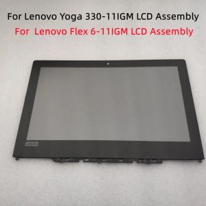 Screen Yoga 330 11igm Tople Nigitizer Verre avant 11,6 pouces Affichage de l'ordinateur portable Matrix de panneau LCD Flex 6 11igm pour Lenovo Yoga 330 Touch