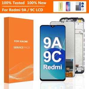 Écrans à 100% pour 6,53 '' d'origine pour Xiaomi Redmi 9A Affichage tactile Digizer le remplacement de l'assemblage de Xiaomi Redmi 9C Affichage