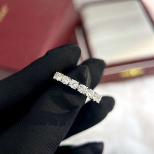 vis Carter anneaux clouts sterling argent rond diamant quatre griffes de ralenti légère lumière luxe en couches polyvalent 4yeh