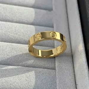 Vis d'origine logo grave 5 mm diamant ring Love 18k Gold Silver Rose 750 Aneaux en acier inoxydable Femmes hommes Lovers Wedding Jewelry Lady Party 6 7 8 9 10 11 12 Big USA Taille