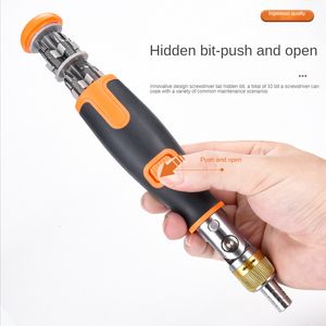 Screwdrivers 10 in 1 Professional Screwdriver Sets Hand Tool Angle Ratchet Corner Screwdriver Sets Multi-functional Screw drivers With Bits 230517