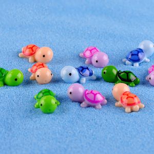 Casa de muñecas en miniatura con forma de Animal de tortuga marina, decoración de bonsái para el hogar, Mini juguete, adornos artesanales de resina en miniatura, Micro decoración DIY