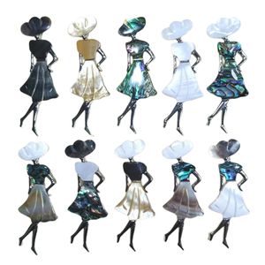 Coquillage Ballet danseur broches pour femmes filles mode danse ballerine broche broches élégant robe accessoires pendentif bijoux